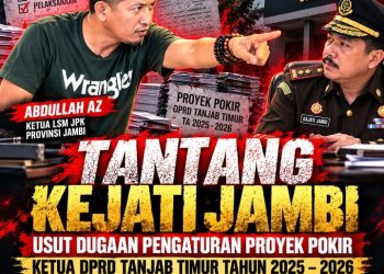 Abdullah Ketua LSM JPK provinsi Jambi Tantang Kejati Jambi Usut Dugaan Pengaturan Proyek Pokir Ketua DPRD Tanjab Timur Tahun 2025–2026