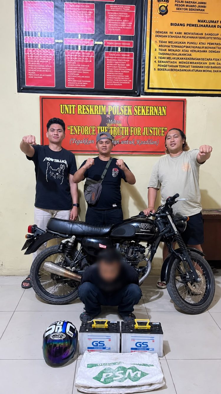 Polsek Sekernan Ungkap Kasus Pencurian Dua Aki Genset, Pelaku Berhasil Diamankan