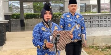 Lapas Perempuan Kelas IIB Jambi Gelar Upacara Khidmat, Kasubbag Tata Usaha Bertindak Sebagai Inspektur