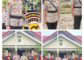 Kapolres Muaro Jambi Pimpin Sertijab dan Upacara Purna Bakti