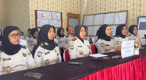 Lapas Perempuan Kelas IIB Jambi Ikuti Anev Direktorat Jenderal Pemasyarakatan oleh Menteri Imigrasi dan Pemasyarakatan