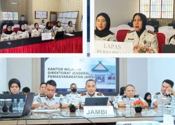 Lapas Perempuan Kelas IIB Jambi Ikuti Rapat Pembahasan dan Penguatan Pelaksanaan Tugas dan Fungsi dalam Rangka Percepatan Penuntasan Tata Kelola Pelayanan Publik Serta Kesiapan Implementasi KUHP dan KUHAP