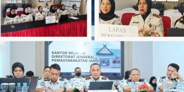 Lapas Perempuan Kelas IIB Jambi Ikuti Rapat Pembahasan dan Penguatan Pelaksanaan Tugas dan Fungsi dalam Rangka Percepatan Penuntasan Tata Kelola Pelayanan Publik Serta Kesiapan Implementasi KUHP dan KUHAP