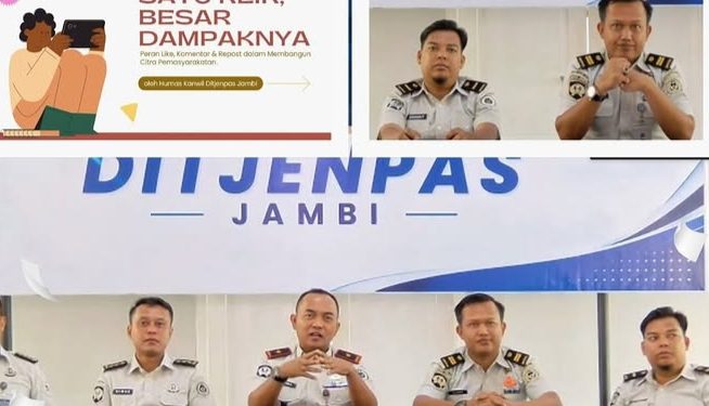 Tingkatkan Kapasitas Pengelolaan Informasi, Tim Humas Lapas Perempuan Kelas IIB Jambi Ikuti “Rabu Pintar” Kanwil Ditjenpas Jambi