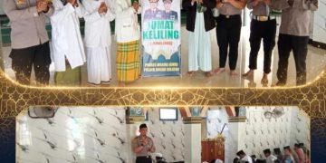 Kapolsek Bahar Selatan, IPDA Ari Irfani, SH., MH. Melaksanakan Jumat Keliling di Masjid Baitul Muqorobin Desa Bukit Subur