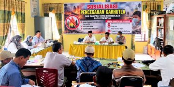 Hadiri Musrenbang Sungai Nibung, Bhabinkamtibmas Ajak Warga Bersama Cegah Karhutla