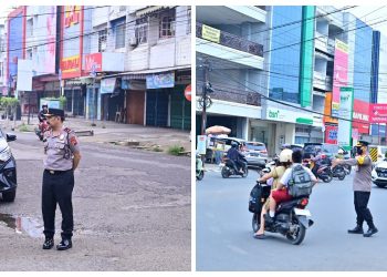 Wujudkan Polisi Bersama Masyarakat, Wakapolda Jambi dan PJU Polda Jambi Laksanakan Gatur Lalu Lintas